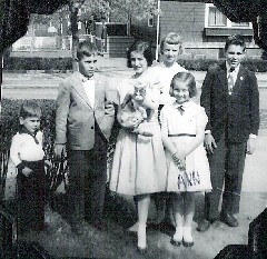 Carl; Fred Haydock; Ruth Bennet McDougal Dorrough; Puffy cat; Jean Wilson; Ann Bennett; Fred Haydock